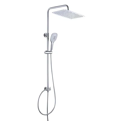 Immagine prodotto di JOHO 304 Colonna Doccia senza Miscelatore in Acciaio Inox 304 Cromato Set Doccia a Pioggia con Soffione e Doccetta a Mano 35×25cm