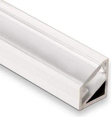 Produktbild von 5 Stück LED Profil-66 Eckprofil weiß mit klarer Abdeckung 2000 x 14,5 x 16,5 mm von SOTECH
