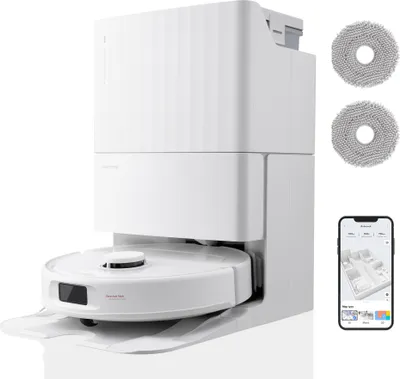 Produktbild von roborock Qrevo S staubsauger roboter 7000Pa, Multifunktions-Dockingstation,  warmlufttrocknung,  zusätzlich 2 Wischmops, Roboterstaubsauger-Set(Weiß)