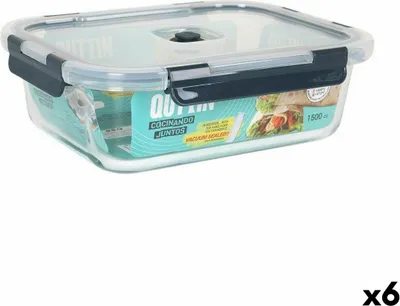 Obrázek produktu pro Vzduchotěsný box na oběd quttin obdélníkový 1,5 l 23 x 17,8 x 7,6 cm (6 kusů)