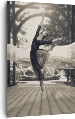 Produktbild von Bild auf Leinwand - Leinwandbild - Einteilig - Ballerina Tanz Luft - 80x120cm - Wand Bild - Wanddeko - Wandbilder - Leinwanddruck - Wanddekoration - Leinwand bilder - Wandbild - PA80x120-4945