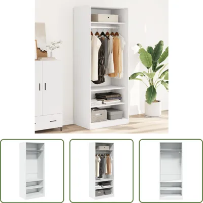 Produktbild von The Living Store Kleiderschrank Weiß 80x50x200 cm Holzwerkstoff