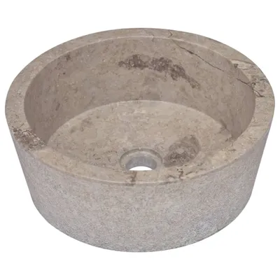 Produktbild von Möbel Waschbecken Grau Ø40x15 cm Marmor - Waschbecken CLORIS7598903