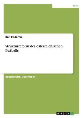 Produktbild von Strukturreform des österreichischen Fußballs