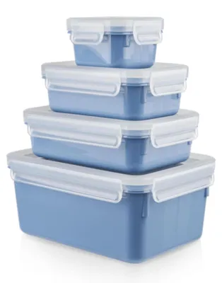 Produktbild von Tefal CLIP & CLOSE N1030810, Set, Rechteckig, Blau, Polypropylen (PP), Thermoplastisches Elastomer (TPE), Deutschland, 167 mm