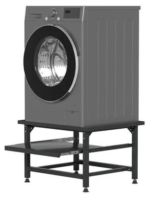 Produktbild von Hebitod Waschmaschinen Untergestell Schwarz Unterbausockel 63x54x42cm