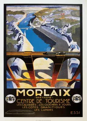 Obrázok produktu pre Viadukt v Morlaix – Bretónsko – Michel 1938 – 50 x 70 cm Plagát