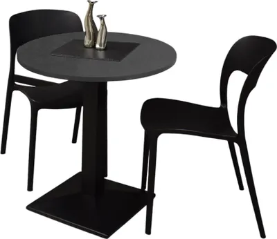 Obrázek produktu pro Kulatý bistro stůl Elanur 70 cm černý mat/grafit 14586