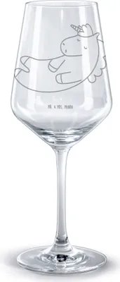 Produktbild von Mr. & Mrs. Panda Kelch Einhorn Wolke 7 - Transparent - Geschenk, Weinglas, Rotweinglas mit Gravur, Menschen, Unicorn, graviertes, Bordeauxglas, graviert, Einhörner
