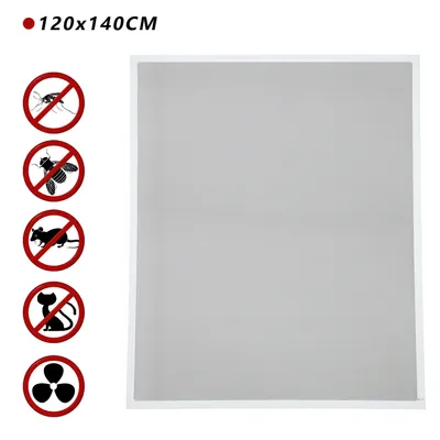 Immagine prodotto di Hengda zanzariera finestra-120x140CM telaio in alluminio zanzariera garza zanzariera protezione UV impermeabile per soggiorno finestre balconi