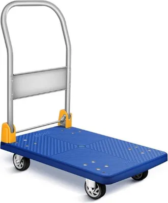 Produktbild von Ladewagen mit Klappfähigkeit - 400 kg Tragfähigkeit - 360 Grad drehbare Räder - Lager- & Lastwagen