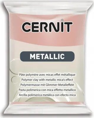 Produktbild von Cernit Polymer Clay Metallic Polymer-Ton Pink Gold 56 g