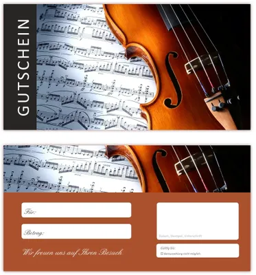 Produktbild von 50 Geschenkgutscheine (Musik-642) - Ein schönes Produkt für Ihre Kunden. Gutscheine Gutscheinkarten für Bereiche wie Musik, Instrumente, Freizeit, Hobby, Unterhaltung, Entertainment, Wellness, und weitere