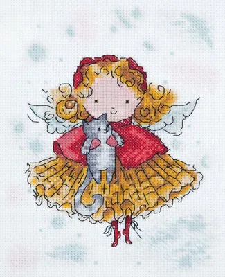 Productafbeelding van Klart Kreuzstichset "Beste Freunde" 16x21cm, Zählmuster