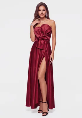 Produktbild von LARICA Kleid Maxi Elegant Festlich LA-OM-DLR450 burgundy L
