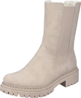 Produktbild von Rieker Damen Chelsea Boot Stretch Stiefelette Warmfutter 72683, Größe:40 EU, Farbe:Beige