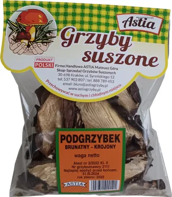 Obrázok produktu pre Hnedé sušené huby nakrájané na kúsky 40g