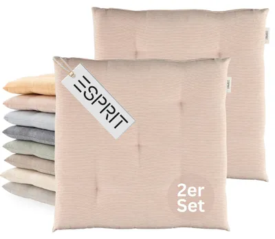 Obrázek produktu pro Sedací polštáře ESPRIT NEEDLESTRIPE Rose 40 x 40 cm – sada 2 ks