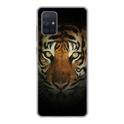 Produktbild von MuchoWow® Handyhülle Schutzhülle Hülle für Samsung Galaxy A51 Tiger - Licht - Augen Silikon Softcase Handy Hülle - Schutzabdeckung