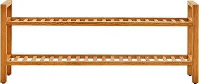 Produktbild von vidaXL Schuhregal mit 2 Etagen 100x27x40 cm Massivholz Eiche