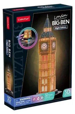 Zdjęcie produktu dla DANTE Cubic fun puzzle 3D LED BigBenWer.Noc. 05379