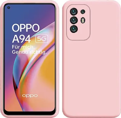 Produktbild von OPPO A94 5G Hülle, Flüssig Silikon Weich Gummi Schutzhülle für OPPO A94 5G Pink