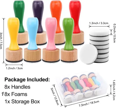 Produktbild von Otcraft Mini Tinte Mischwerkzeug 27 Teile Set Schaum Ersatz für Speicherbox Scrapbooking Malbuch Zeichnung Kunstzubehör Handwerkswerkzeuge