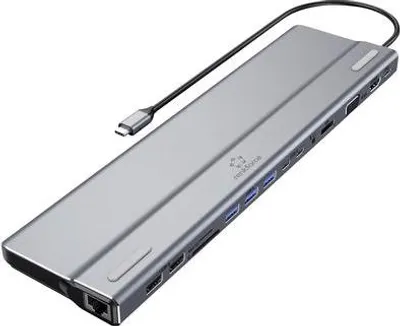 Obrázek produktu pro Renkforce Dokovací stanice pro notebooky RF-DKS-902 Vhodné pro značku (Dokovací stanice pro notebooky): Univerzální integrovaná čtečka karet (RF-5592404)