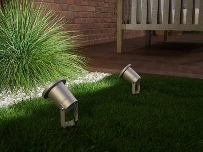 Produktbild von Außenleuchte Gartenbeleuchtung Aussenspot Gartenleuchte Pflanzenstrahler mit GU10 Fassung IP65 wasserdicht Schwarz