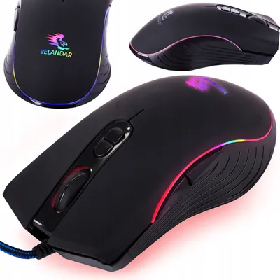 Produktbild von Optische USB Maus kabelgebunden RGB für Gaming Büro Laptop PC