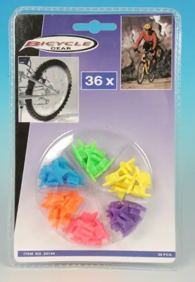 Produktbild von Fahrrad Speichen-Klicker Speichen Perlen Neon Star Sterne 36 Teilig