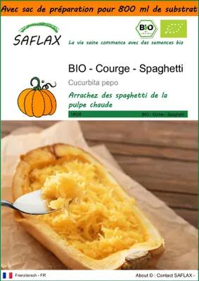Image de SAFLAX Garden in the bag -- Courge - Spaghetti - 5 graines - Cucurbita