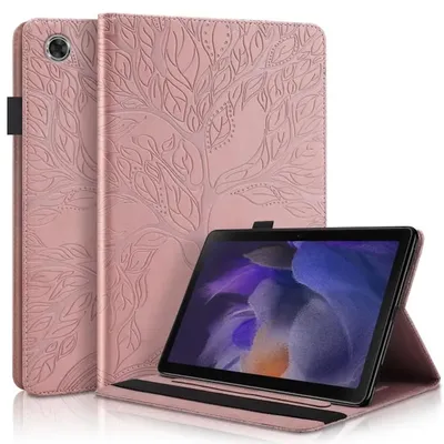 Obrázok produktu pre Pre Samsung Galaxy Tab A9 – puzdro z umelej kože s kvetinovým vzorom, ružové