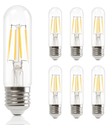 Zdjęcie produktu dla ZMH 6 sztuk Żarówka E27 LED Ciepła biel Vintage T30 Żarówka LED Lampa E27 Żarówki 4W 2700K Żarówki Retro Edison