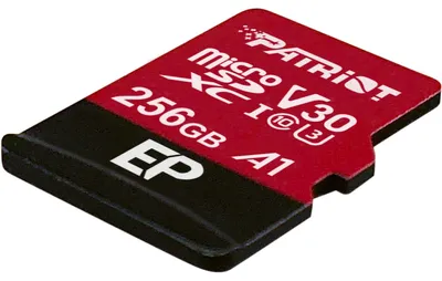 Zdjęcie produktu dla Patriot Memory PEF256GEP31MCX, 256 GB, MicroSDXC, Klasa 10, 100 MB/s, 80 MB/s, Class 3 (U3)