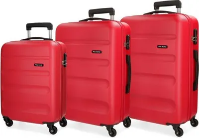 Obrázok produktu pre ROLL ROAD Flex Rot, ABS Reisekoffer-Set, 55-65-75cm, 5849464