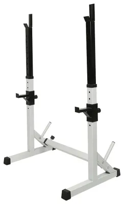 Produktbild von Langhantelständer / Squat Rack - Höhenverstellbar 75 cm - Tragkraft 200 kg - Multifunktional - Für Krafttraining - Weiß