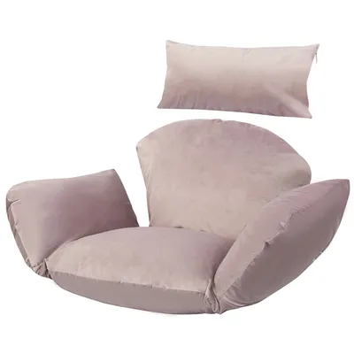 Produktbild von Hängesessel Kissen, Polster, Auflage für Polyrattan Rattan Indoor Hängeschaukel Hängekorb Schaukel Korb Rückenkissen Dirty Pink Rosa [114]