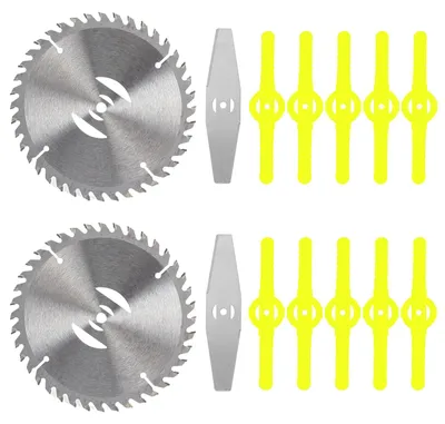 Image de Lot de 14 lames de rechange pour coupe-bordures, compatible avec les tondeuses 3-en-1