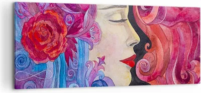 Produktbild von Bild auf Leinwand - Leinwandbild - Frau Abstraktion - 120x50cm - Wand Bild - Wanddeko - Wandbilder - Leinwanddruck - Bilder - Kunstdruck - Wanddekoration - Leinwand bilder - Wandkunst - AB120x50-4005