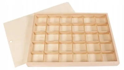 Produktbild von Playbox Holzbox mit 30 Fächern für Deko