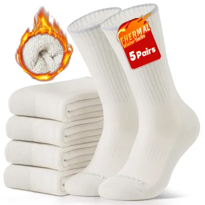 Imagen del producto de Calcetines térmicos de invierno - Algodón - 5 pares - Para hombre - Calor en invierno