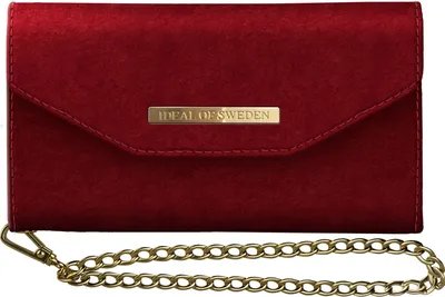 Produktbild von IDEAL OF SWEDEN für Apple iPhone X / XS 5,8" Mayfair Clutch Velvet Samt Schutzhülle Red