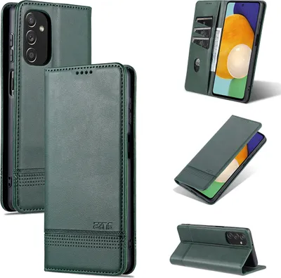 Produktbild von Galaxy M52 5G Leder Hülle, Klapphüllen Brieftasche Magnetverschluss Ständer Schutzhülle für Samsung Galaxy M52 5G Grün