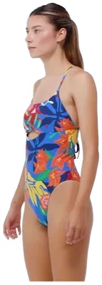 Imagen del producto de Bañador Adidas Mexicana Florals Tie-Back "Glow Blue / White" para Mujer