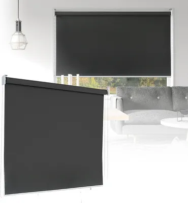 Produktbild von Hengda Senkrechtmarkise Markisen Balkonmarkise Sonnenschutz, UV-bestaendige Vertikalmarkise, Windschut und Sichtschutz, aus Metall und Polyester, 180 x 140,Anthrazit