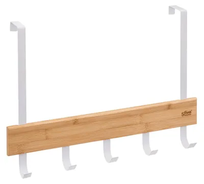 Produktbild von Kleiderhaken türanhänger "naturéo" weiß - 5 five simply smart
