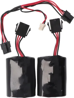 Two battery packs with wires and connectors.