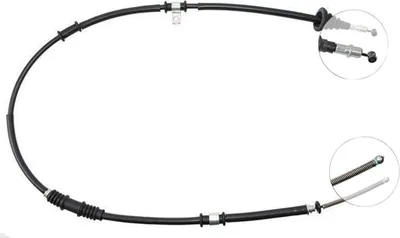 Imagen del producto de Freno de estacionamiento con cable, 1485 mm. Freno de tambor con ABS, compatible con, entre otros, el MITSUBISHI COLT