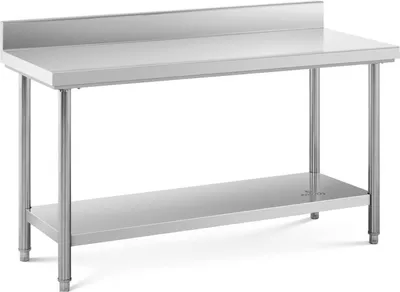 Produktbild von Expondo Royal Catering Edelstahl-Arbeitstisch - ECO - 150 x 60 cm - 400 kg - Aufkantung -